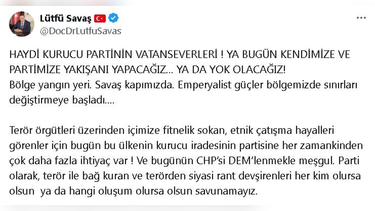 Lütfü Savaş CHP Üyeliğinden İhraç Edildi