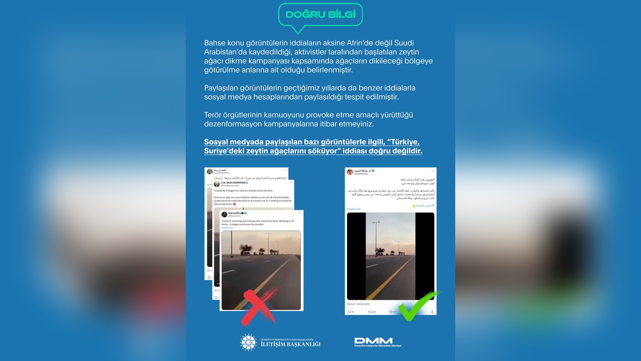 DMM'den Zeytin Ağaçları İddialarına Yanıt