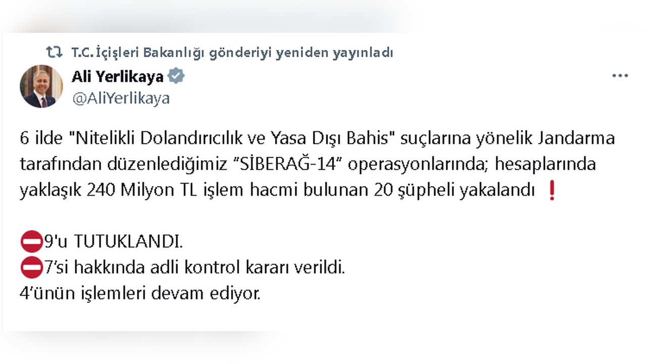 Siberağ-14 Operasyonlarında 9 Kişi Tutuklandı