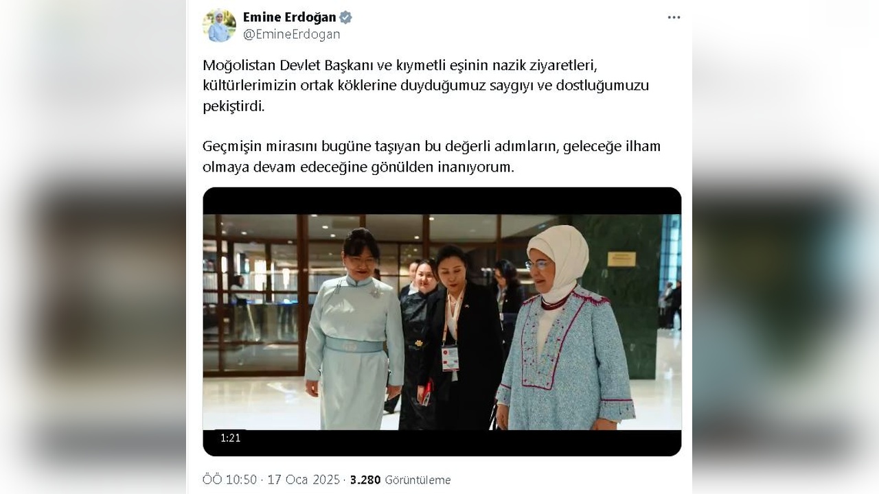 Emine Erdoğan, Moğolistan Cumhurbaşkanı'nın Ziyaretini Değerlendirdi