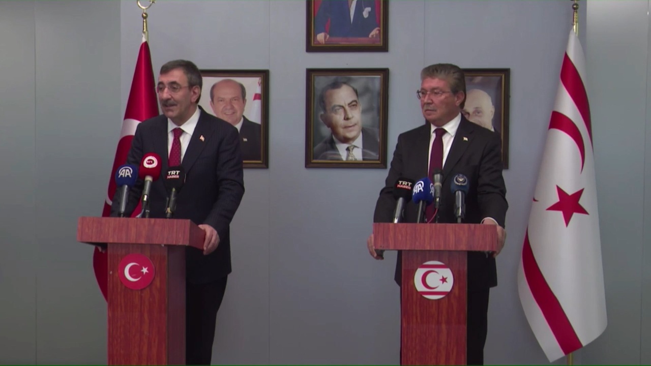 Cumhurbaşkanı Yardımcısı Yılmaz ve KKTC Başbakanı Üstel'den Ortak Açıklamalar