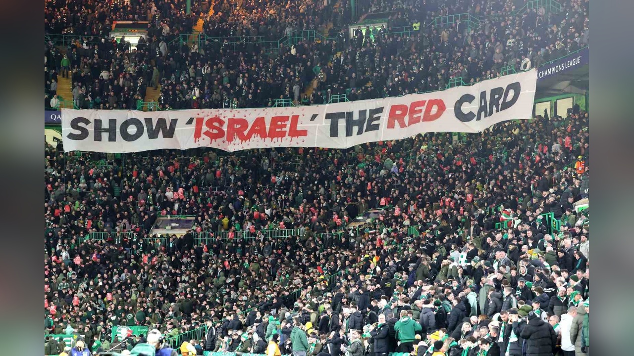 Celtic Taraftarları, İsrail'e Protesto Gösterisi Düzenledi