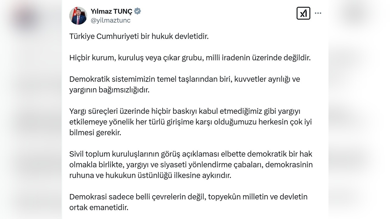 Bakan Tunç'tan Türkiye'nin Değişimi Üzerine Açıklamalar