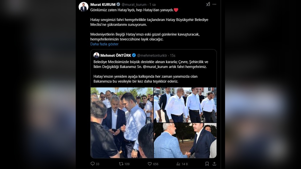 Hatay'ın Yeniden İnşası İçin Hedefler Belirlendi