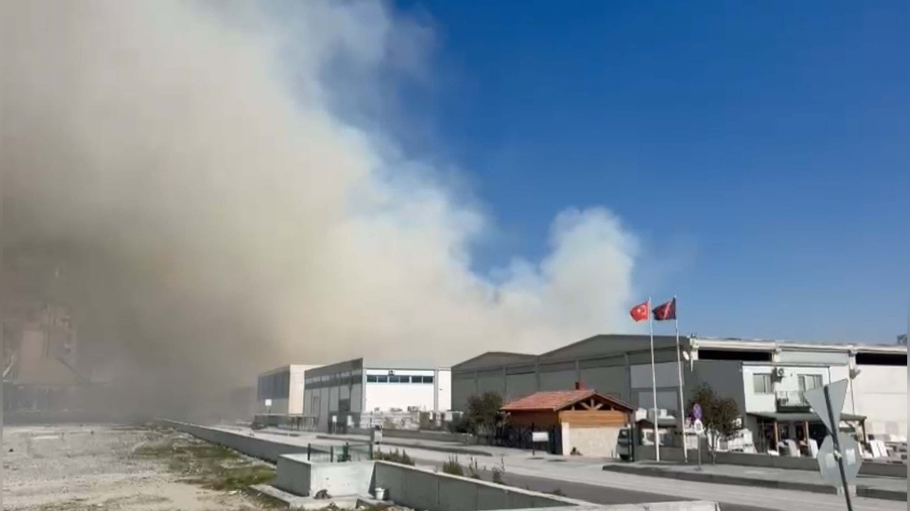 Aydın'daki Kağıt Fabrikasında Yangın Çıktı