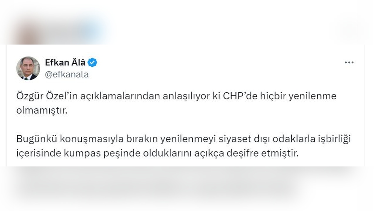 Ala: CHP Yenilenme Sürecini Başaramadı