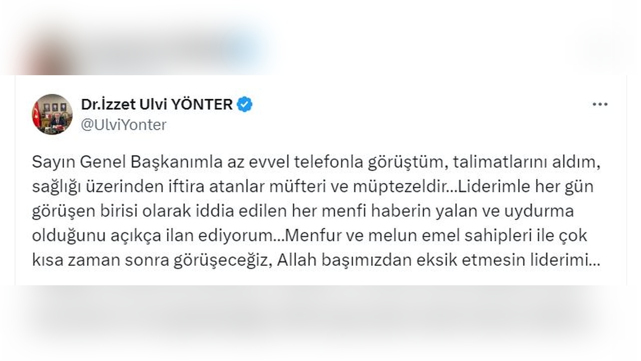MHP'den Sağlık Açıklaması: İftira ve Yalanlar Reddedildi