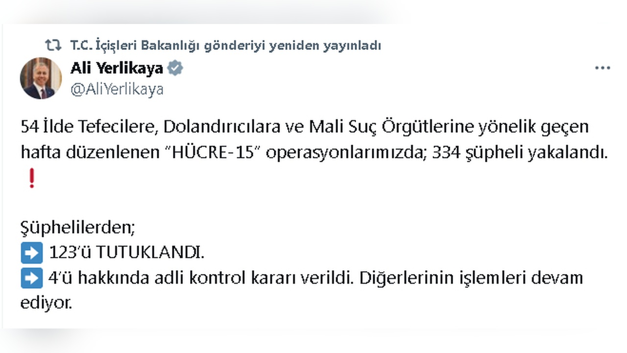 Tefecilere Yönelik Dev Operasyon: 123 Kişi Tutuklandı