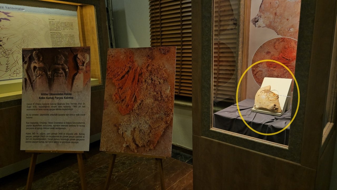 3.500 Yıllık Kumaş Parçası Tarih Müzesi'nde Sergileniyor