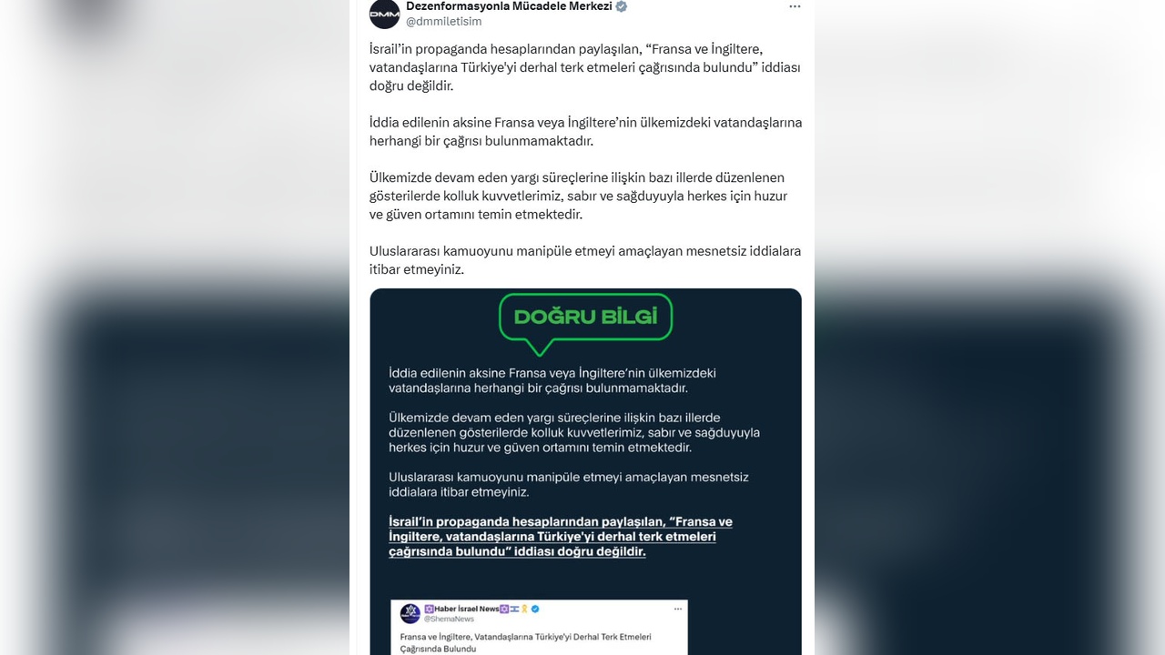 Fransa ve İngiltere'den Türkiye Uyarısı Yok