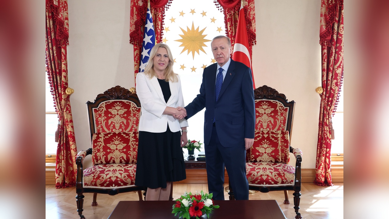 Cumhurbaşkanı Erdoğan, Bosna Hersek Devlet Başkanlığı Konseyi Başkanı ile Bir Araya Geldi