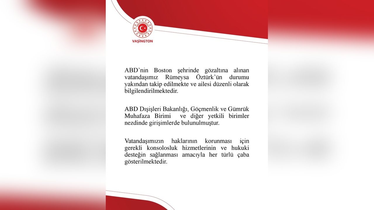Türk Doktora Öğrencisi Rümeysa Öztürk, ABD'de Gözaltına Alındı