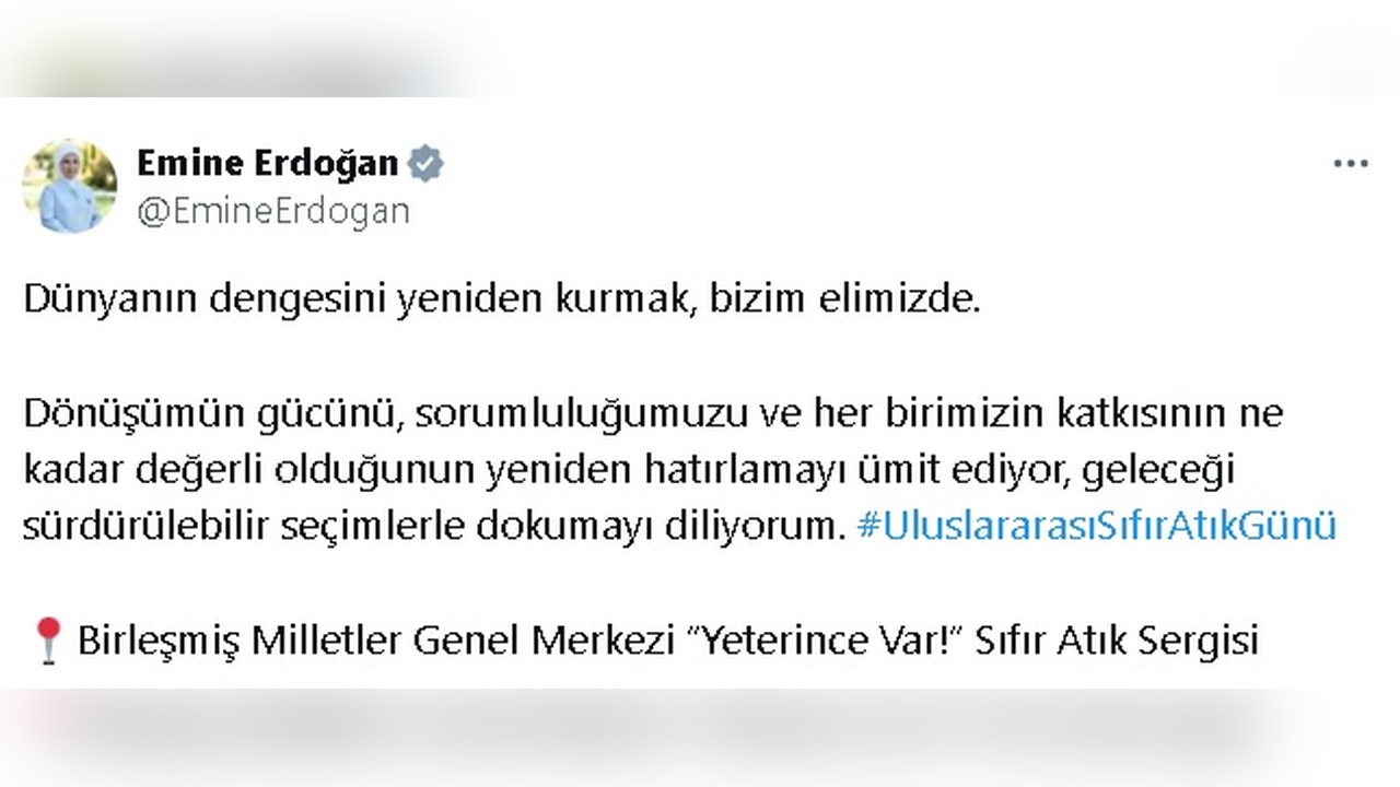 Emine Erdoğan, BM'de Sıfır Atık Sergisini Ziyaret Etti