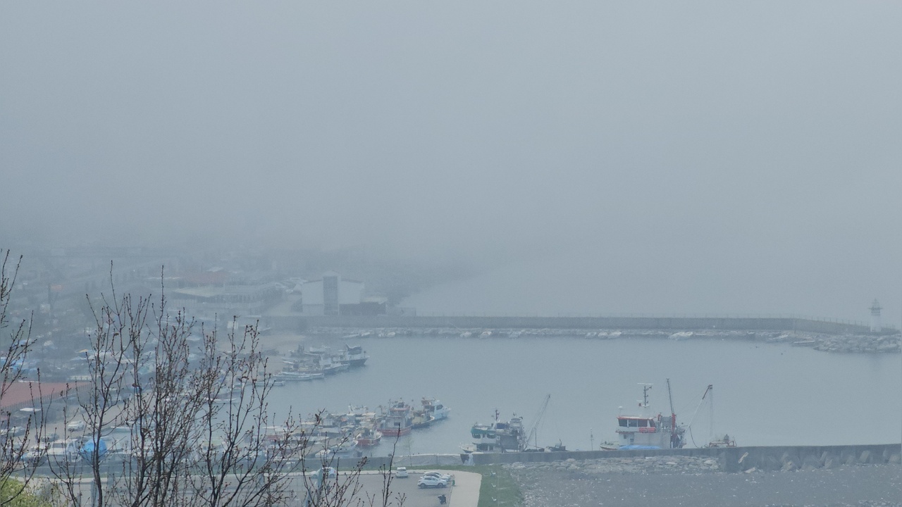Zonguldak'ta Görüş Mesafesi Düşük Sis Etkili Oldu