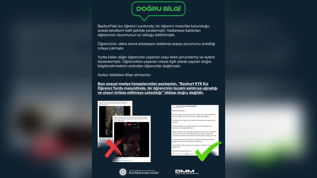 Bayburt'taki Öğrenci Saldırı İddiası Yalanlandı