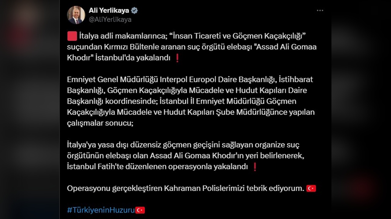 Kırmızı Bültenle Aranan Çete Lideri İstanbul'da Ele Geçirildi
