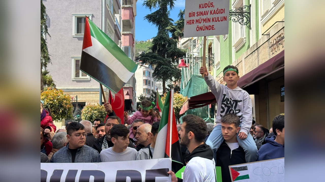 Ordu'da İsrail'e Yönelik Protesto Gerçekleşti