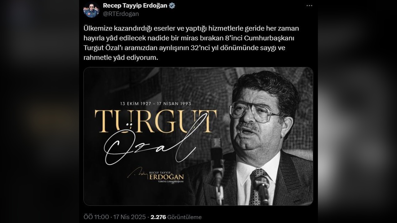 Cumhurbaşkanı Erdoğan, Turgut Özal’ı Anma Töreninde Konuştu
