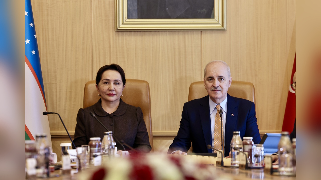 TBMM Başkanı Kurtulmuş, Özbekistan'da Özbekistan Ali Meclisi Senato Başkanı Narbayeva ile Görüştü