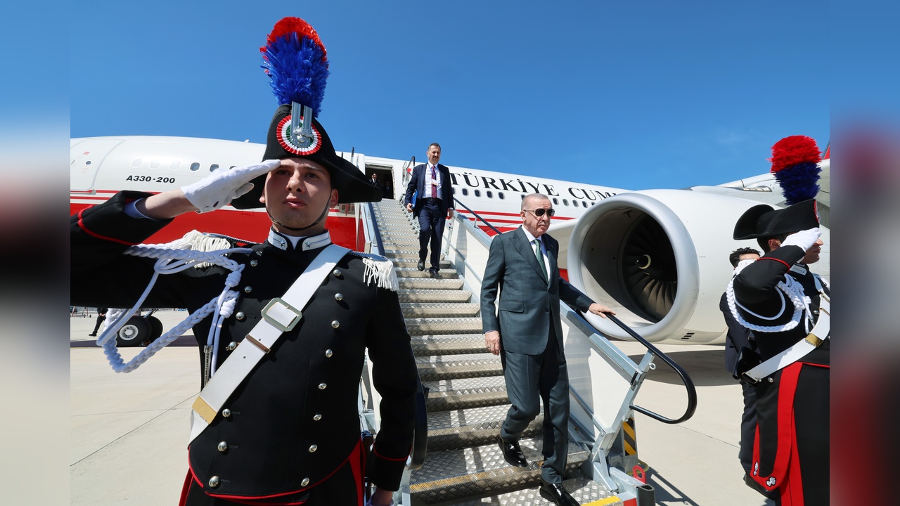 Cumhurbaşkanı Erdoğan, İtalya-Türkiye 4. Hükümetlerarası Zirve İçin Roma'da