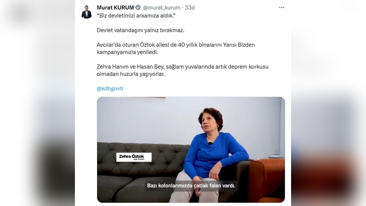 Bakan Kurum’dan 'Yarısı Bizden' Kampanyasına Destek Mesajı