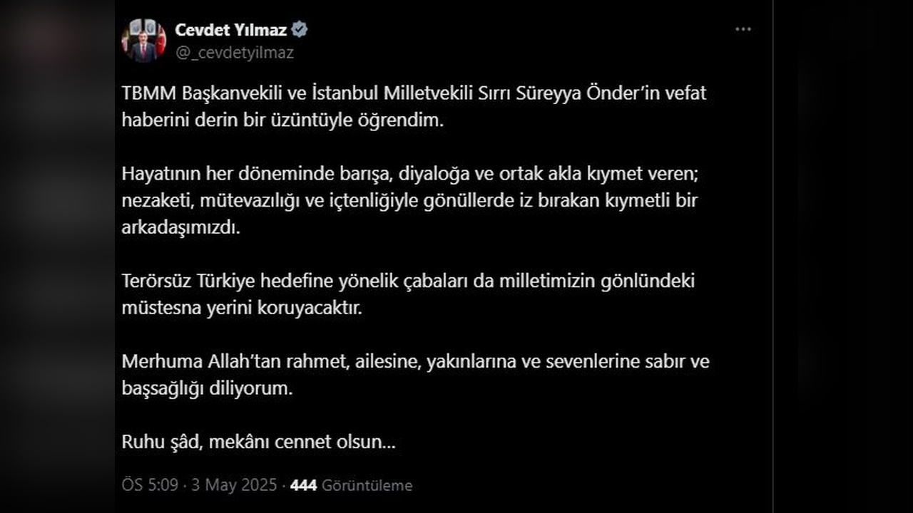 Sırrı Süreyya Önder İçin Siyasilerden Başsağlığı Mesajları Yağdı
