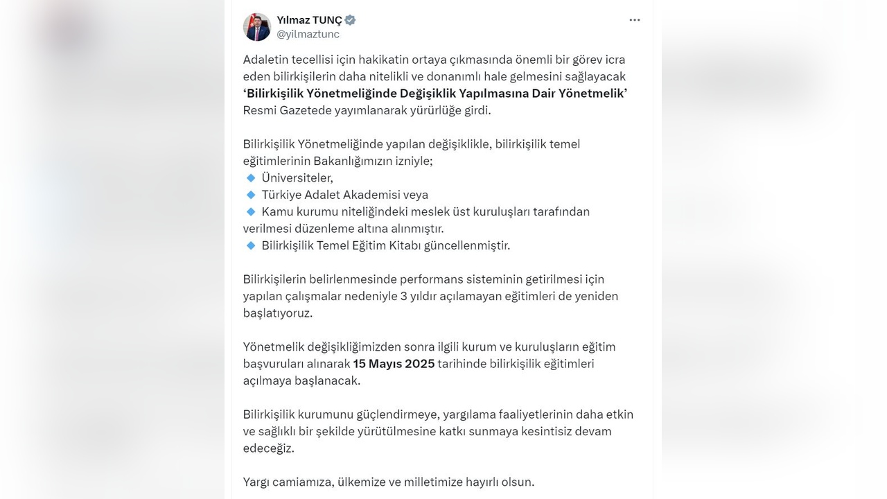 Bilirkişilik Yönetmeliğinde Önemli Değişiklikler Resmi Gazete'de Yayınlandı