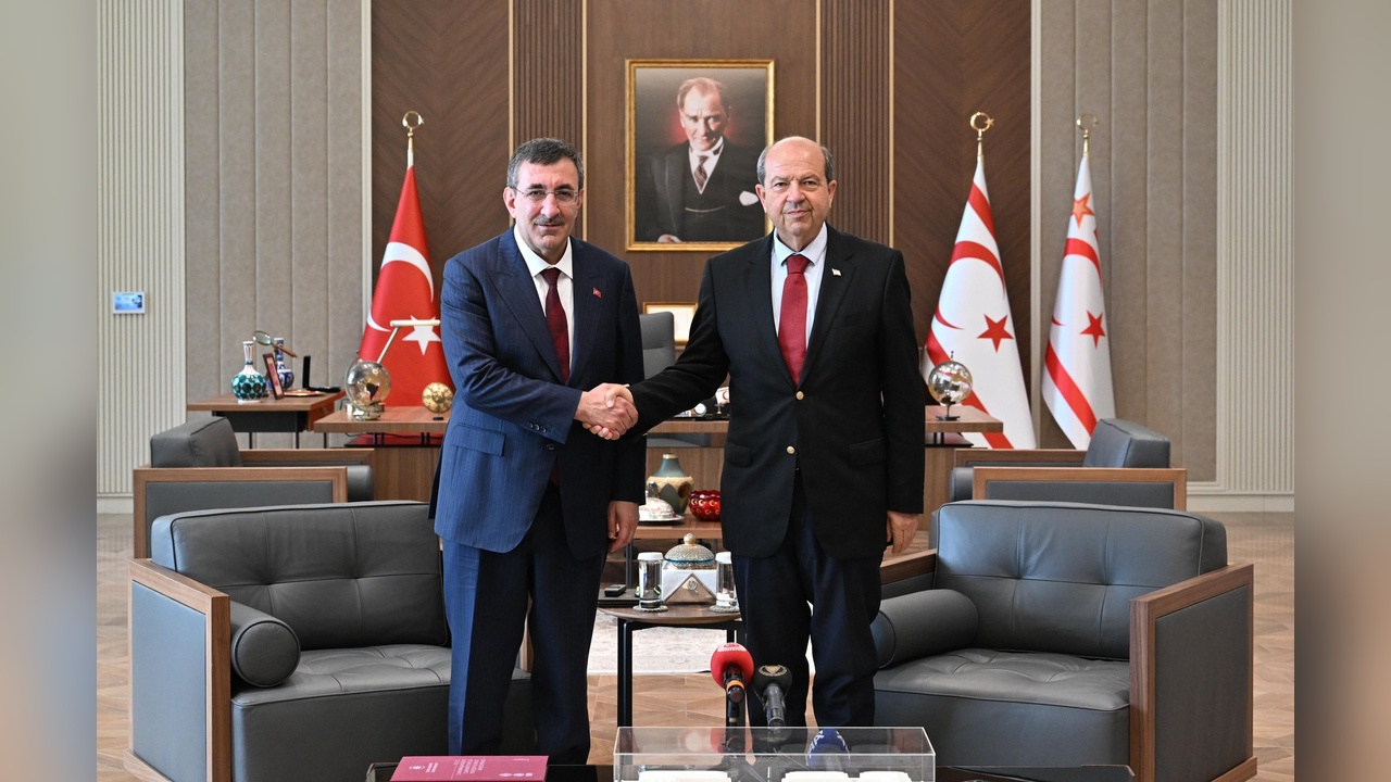 Cumhurbaşkanı Yardımcısı Yılmaz ve KKTC Cumhurbaşkanı Tatar Görüşmesi Gerçekleşti