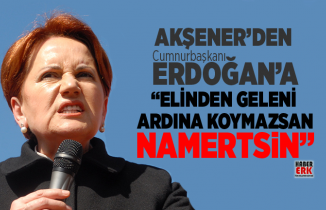 Akşener’den   Erdoğan’a “Elinden Geleni  Ardına Koymazsan Namertsin”