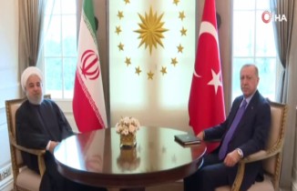 Cumhurbaşkanı Erdoğan, Ruhani’yi Çankaya Köşkü’nde kabul etti