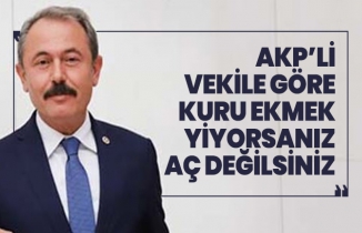 AKP’li vekile göre kuru ekmek yiyorsanız aç değilsiniz
