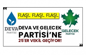 DEVA ve Gelecek Partisi’ne 25'er vekil geçiyor!