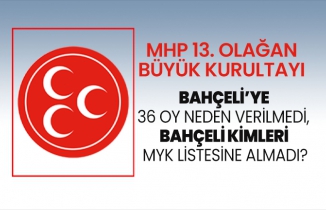 MHP 13. Olağan Büyük Kurultayında Bahçeli’ye 36 oy neden verilmedi, Bahçeli kimleri MYK listesine almadı