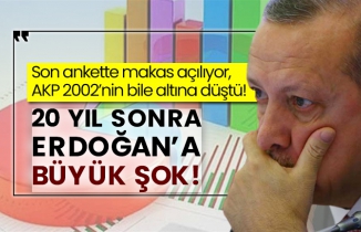 Son ankette makas açılıyor, AKP 2002’nin bile altına düştü! 20 yıl sonra Erdoğan’a büyük şok!