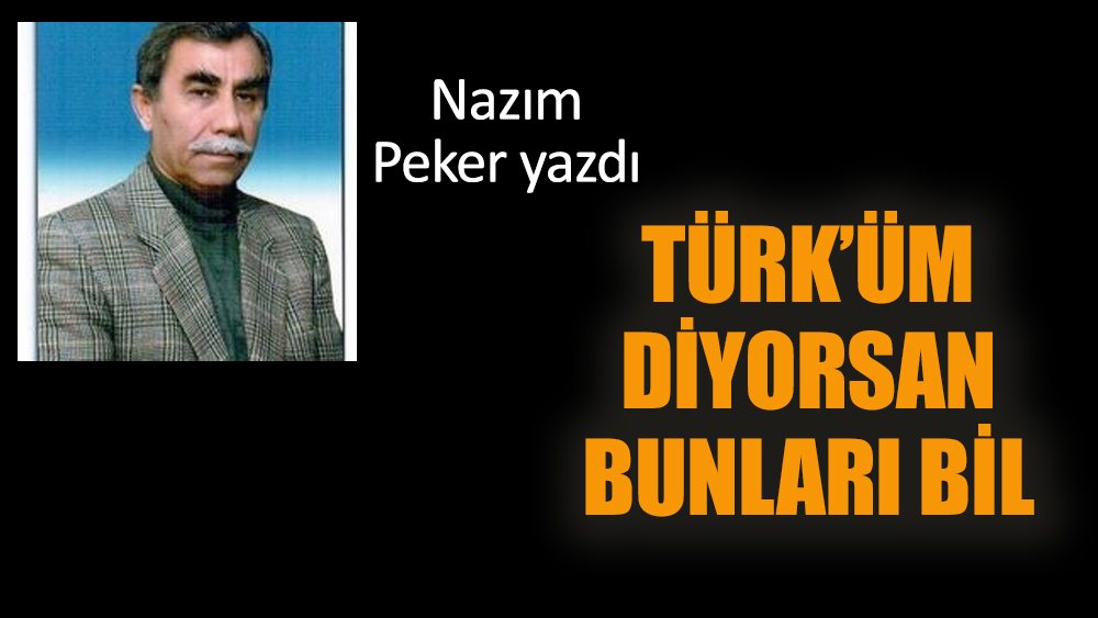 Türk’üm diyorsan bunları bil