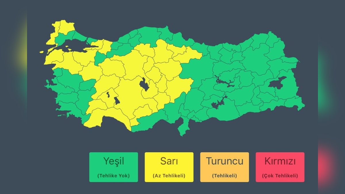 İçişleri Bakanlığı'ndan 28 İle Fırtına Uyarısı