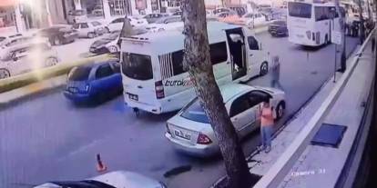 Çorum'da öğrenci minibüsü geri kaçtı, büyük panik yaşandı