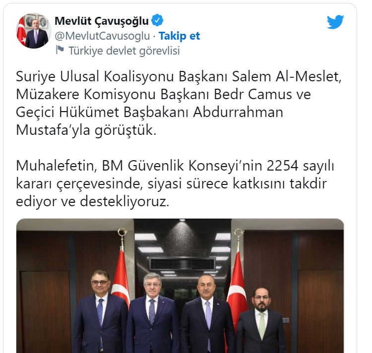 çavusoglu tweet 