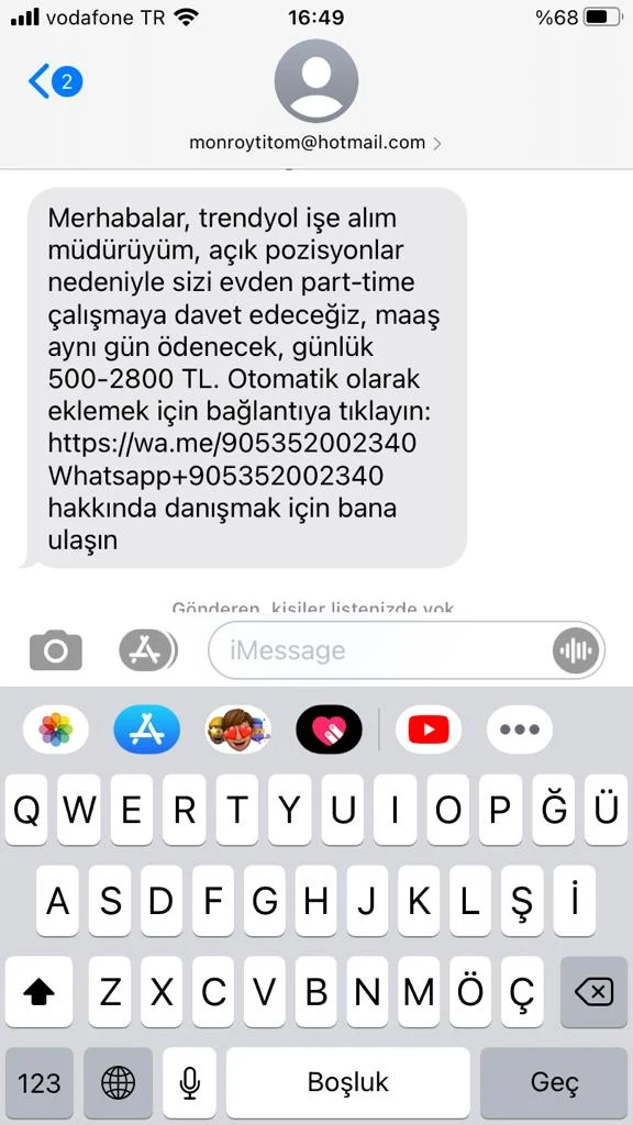 dolandırıcılar tweet