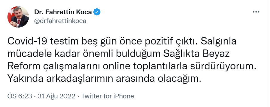 koca tweet 
