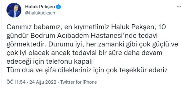 pekşen tweet