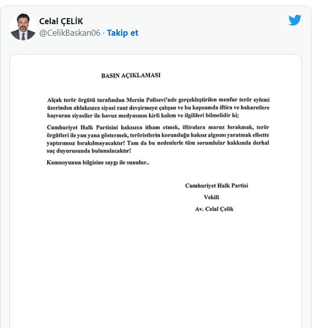 celal çelik twitter