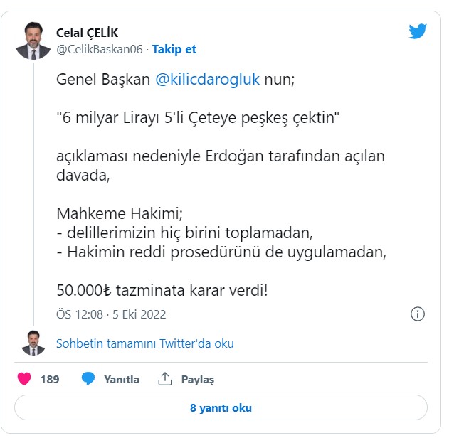 celal çelik tweet 