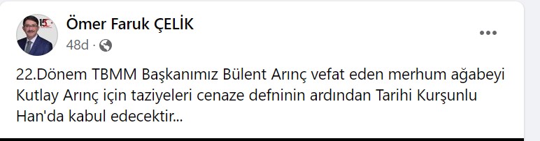 ömer faruk çelik tweet 