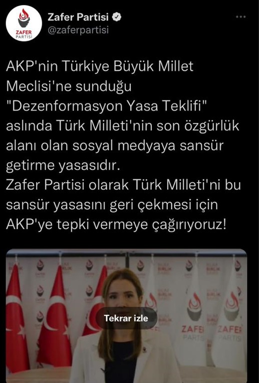 zafer partisi twitter 