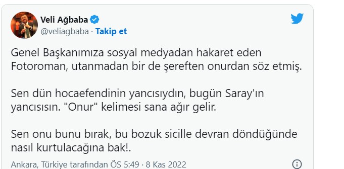 ağbaba tweet 