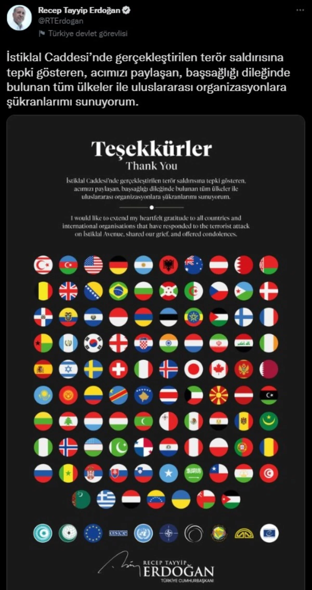 erdoğan tweet