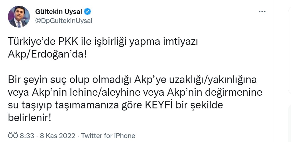 gültekin uysal tweet 