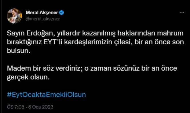 eyt akşener tweet