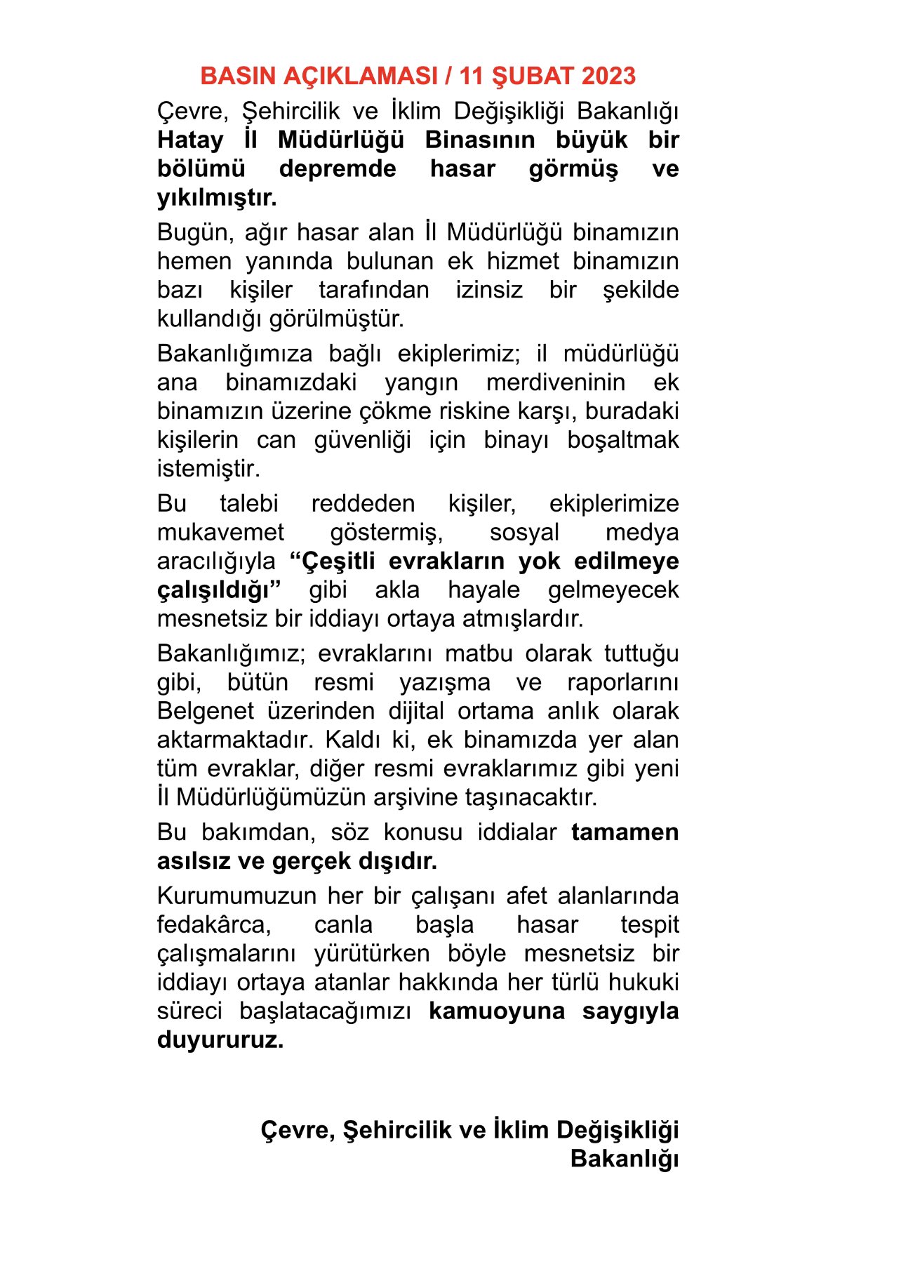 bakanlık ..